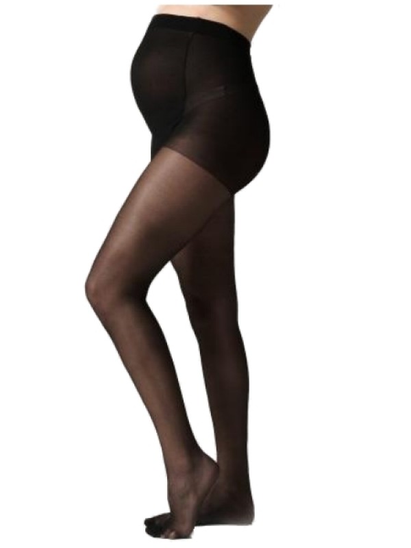 Premium 20 Denier Plus Size Maternity Tights Black